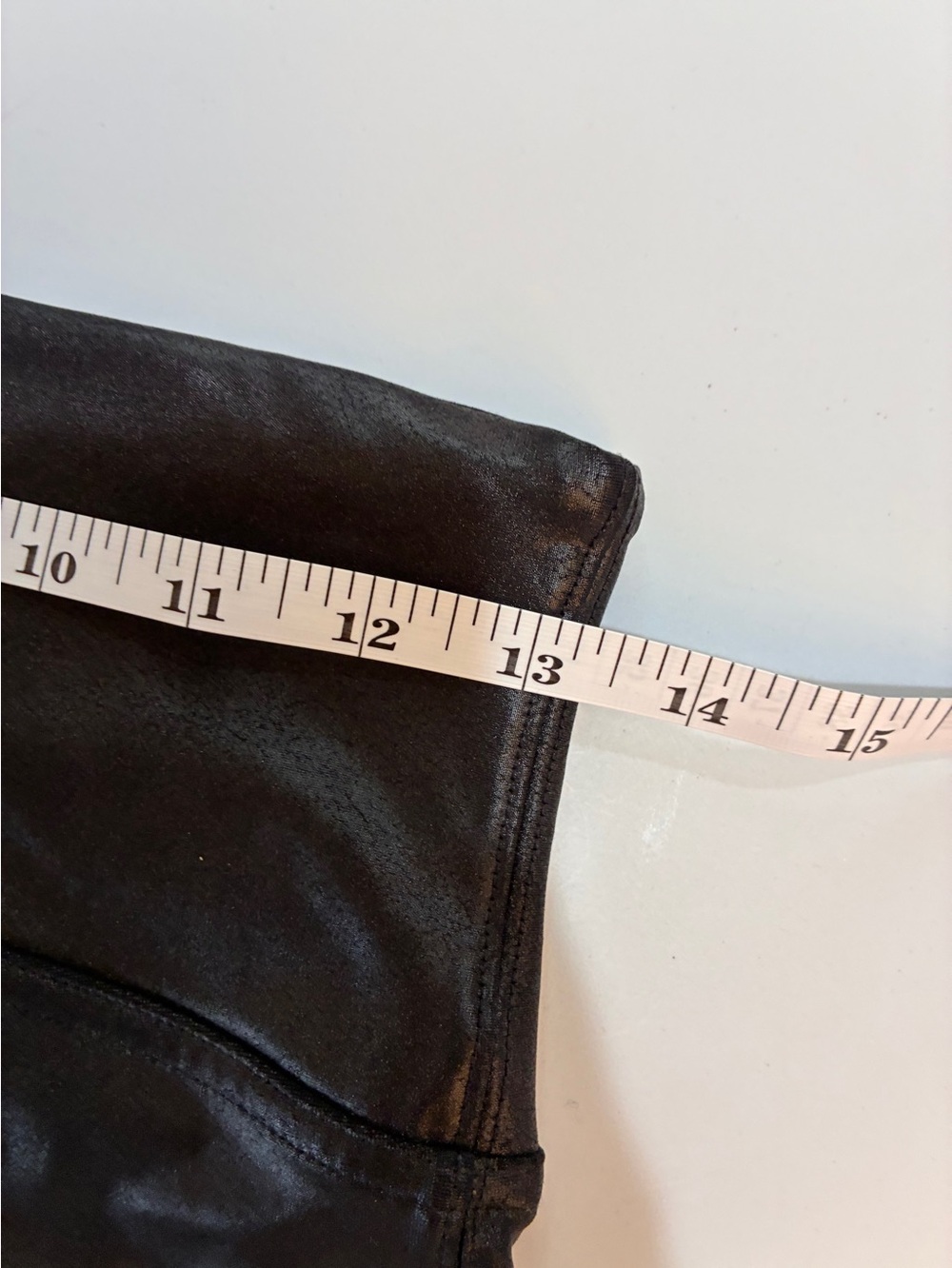 Spanx Faux Leather Black High-Waist Leggings size Petite Large - Picture 5 of 7